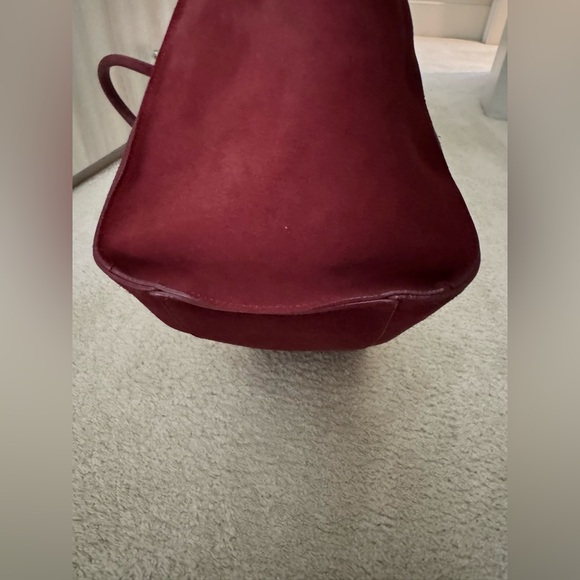 Mansur Gavriel Large Sun Tote in Burgundy Suede - Picture 5 of 9